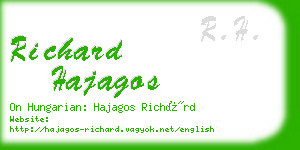 richard hajagos business card